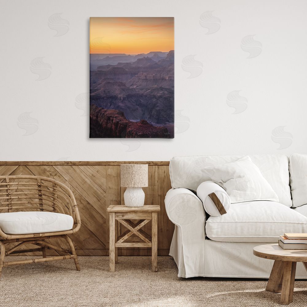 Martin Podt Orange Sunset Canyon Canvas Wall Art Print in Room