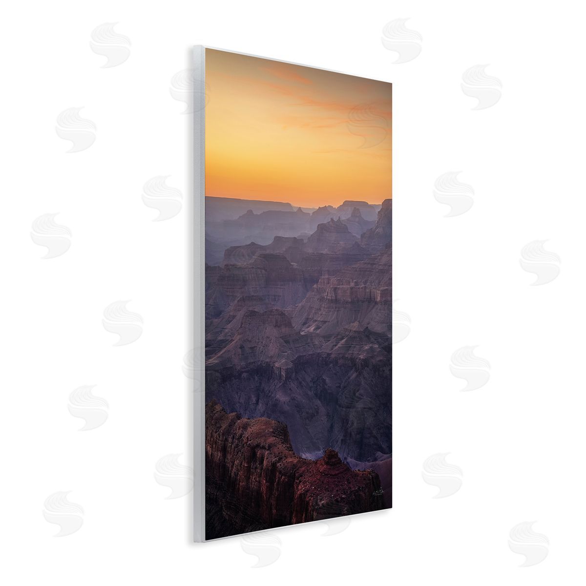 Martin Podt Orange Sunset Canyon Wooden Wall Plaque Art Print