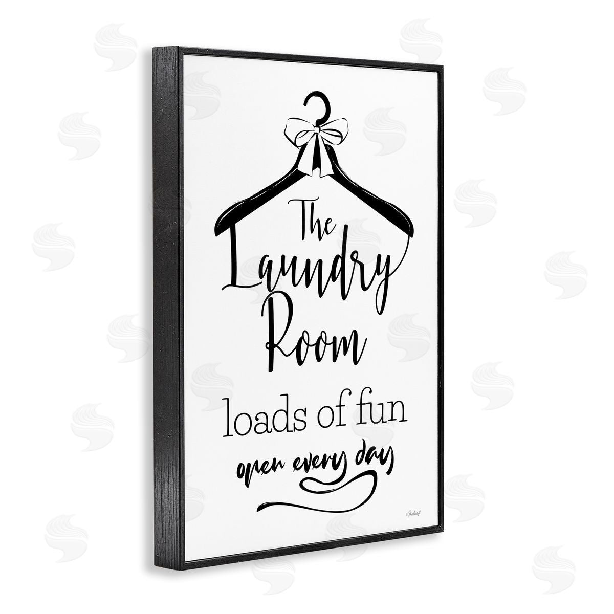 Martina Pavlova Laundry Room with Hanger Black Framed Giclee Wall Art Print