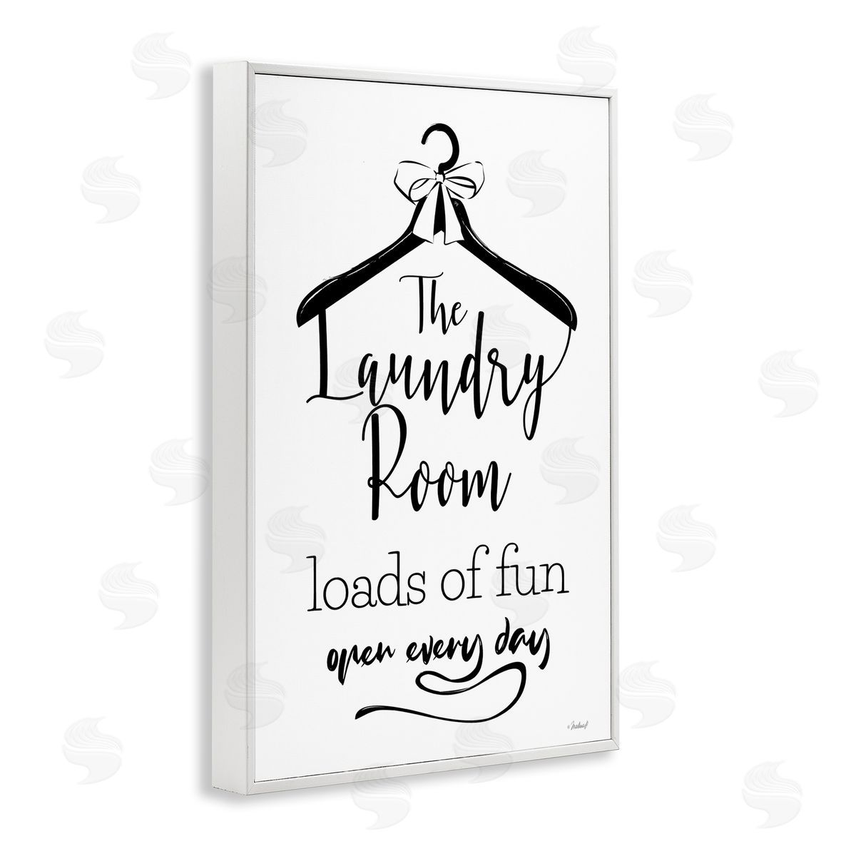 Martina Pavlova Laundry Room with Hanger White Framed Giclee Wall Art Print
