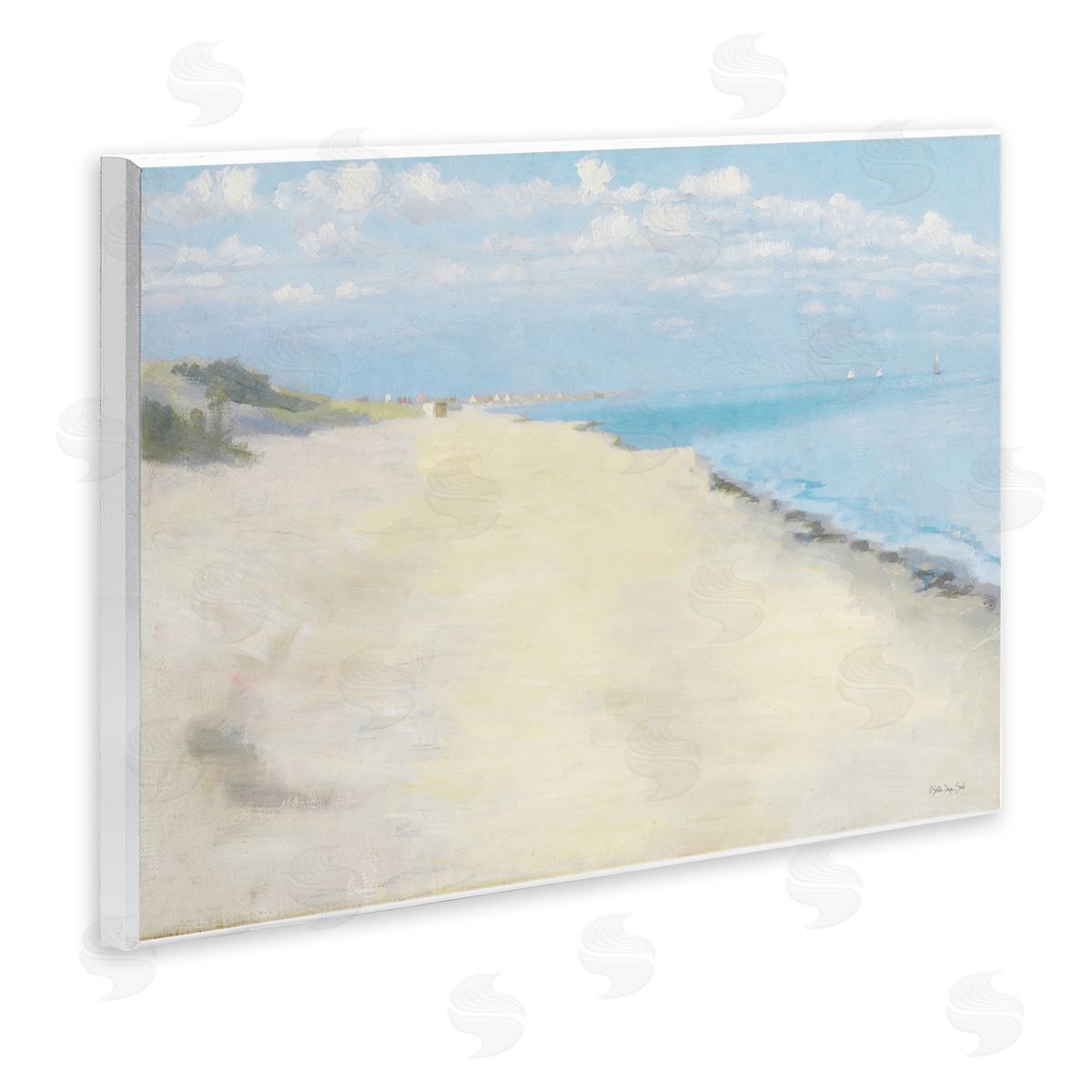 Stellar Design Studio Solemn Beach Tide Wooden Wall Plaque Art Print