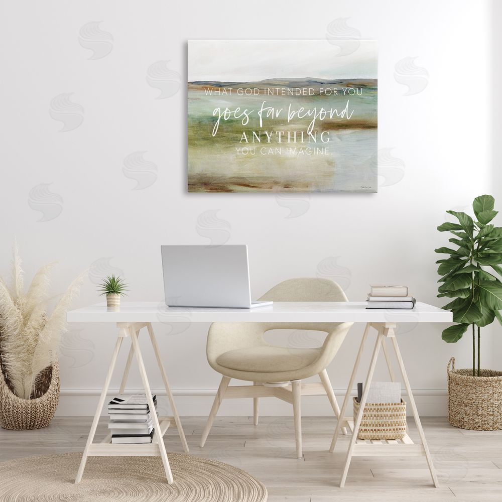 Sara G. Designs God's Intentions Proverb Canvas Wall Art Print in Room