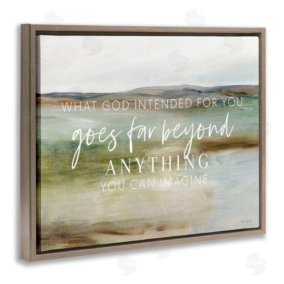 Sara G. Designs God's Intentions Proverb Brown Floating Frame Canvas Wall Art Print