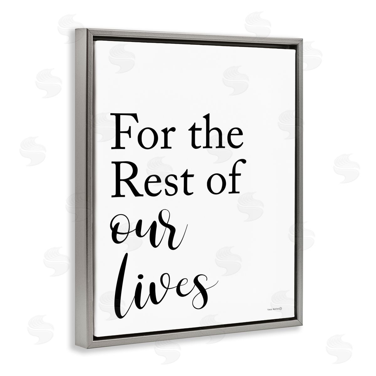 Tammy Apple Rest Of Our Lives Gray Floating Frame Canvas Wall Art Print