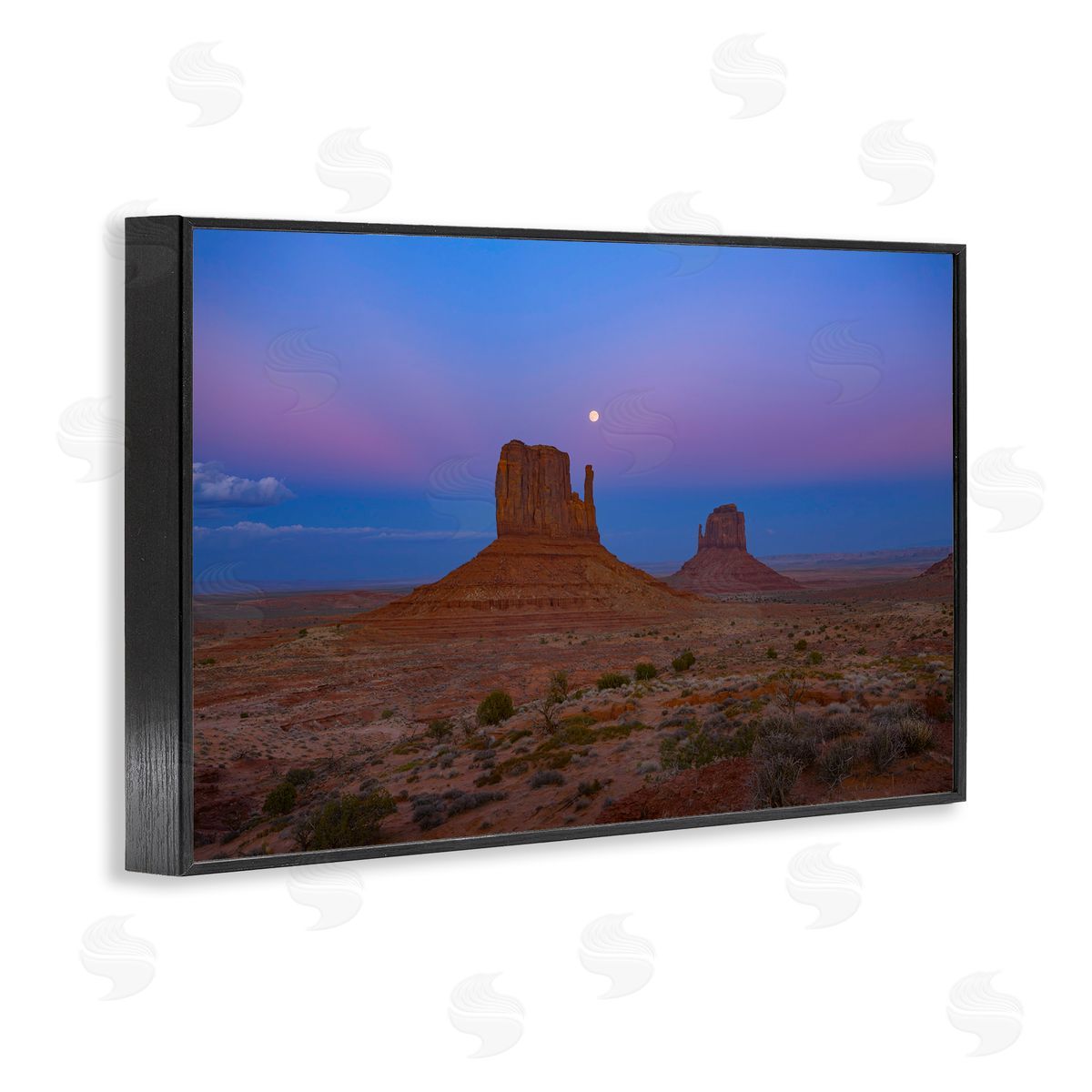 Marty Hulsebos Moon over Canyon Mesa Black Framed Giclee Wall Art Print