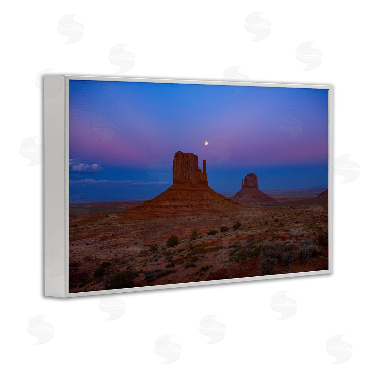 Marty Hulsebos Moon over Canyon Mesa White Framed Giclee Wall Art Print