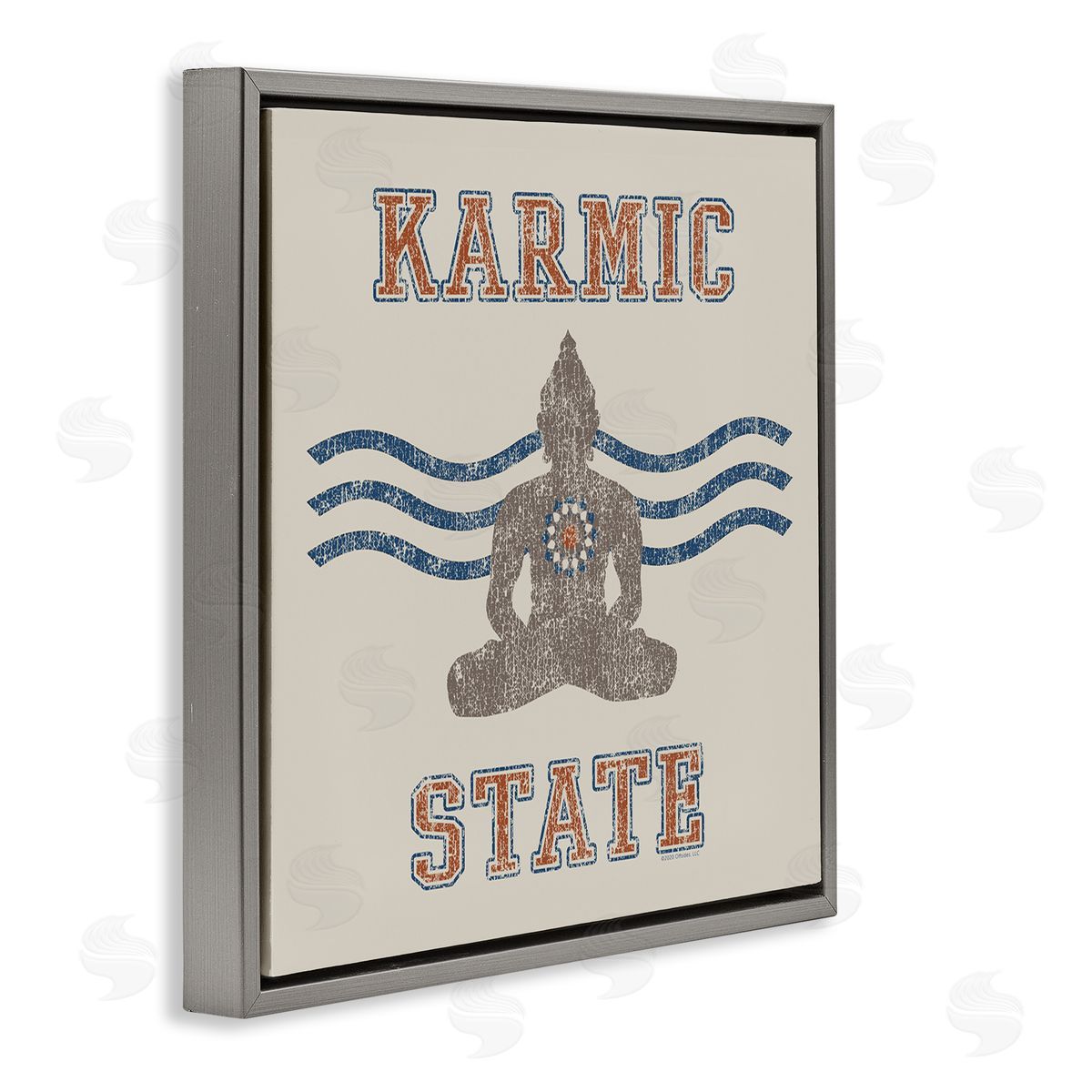 Higher Learning/Life Is High Vintage Karmic State Gray Floating Frame Canvas Wall Art Print