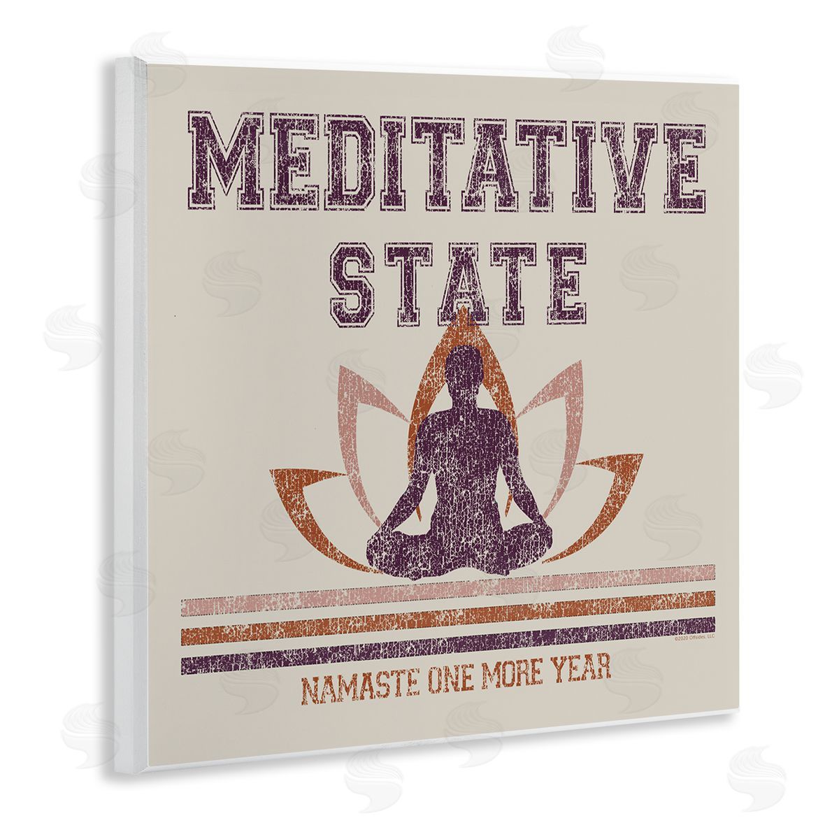 Higher Learning/Life Is High Vintage Meditative State Wooden Wall Plaque Art Print