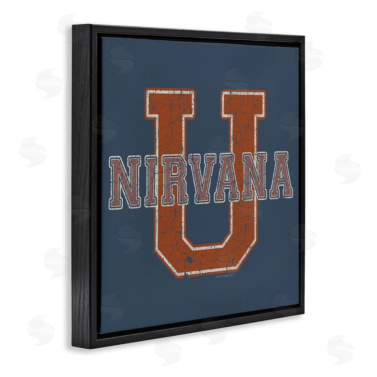 Higher Learning/Life Is High Nirvana U Varsity Style Black Floating Frame Canvas Wall Art Print