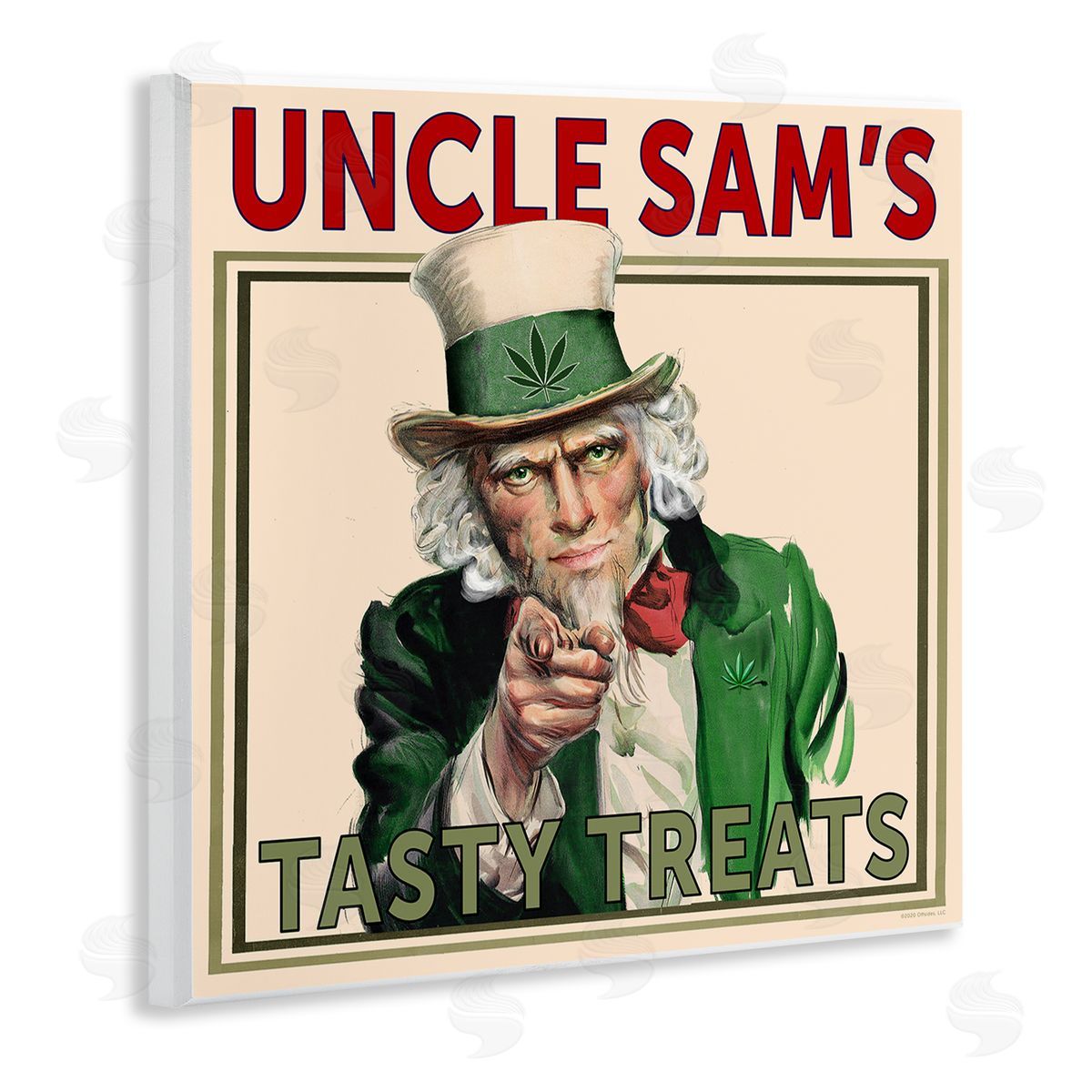 Classic Cannabis/Life Is High Vintage Character Tasty Treats Wooden Wall Plaque Art Print