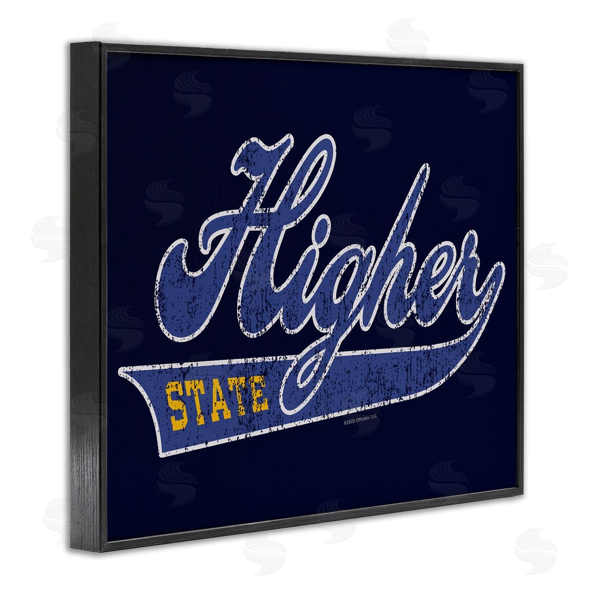 Higher Learning/Life Is High Higher State Varsity Style Black Framed Giclee Wall Art Print