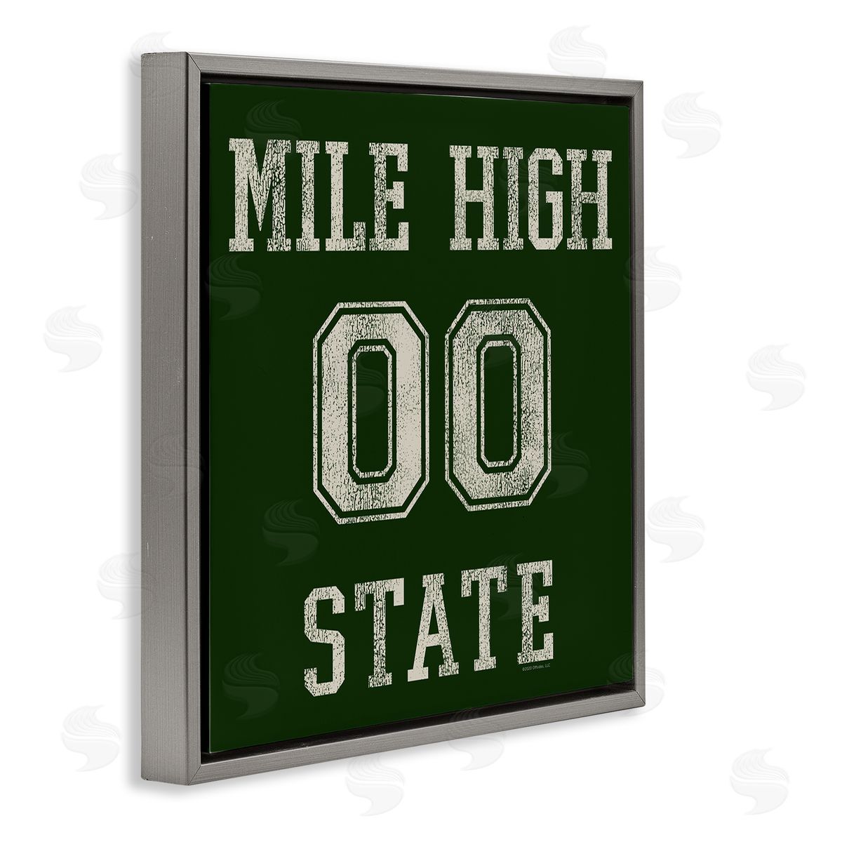 Higher Learning/Life Is High Vintage Mile High State Gray Floating Frame Canvas Wall Art Print
