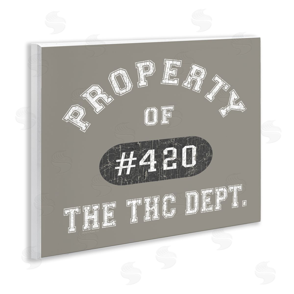 Vintage Property of THC Wood Plaque Wall Art, Home Decor by Higher Learning/Life Is High