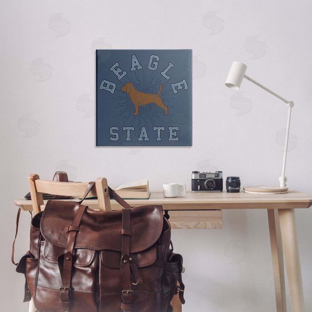 Spirit Animals/Life Is High Vintage Beagle State Canvas Wall Art Print in Room