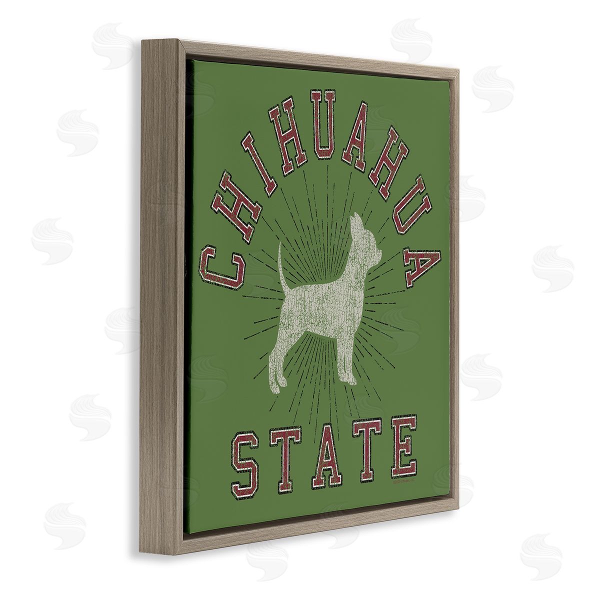Spirit Animals/Life Is High Vintage Chihuahua State Brown Floating Frame Canvas Wall Art Print