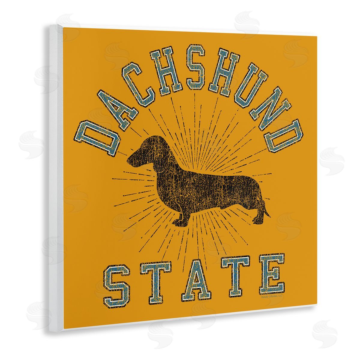 Spirit Animals/Life Is High Vintage Dachshund State Wooden Wall Plaque Art Print