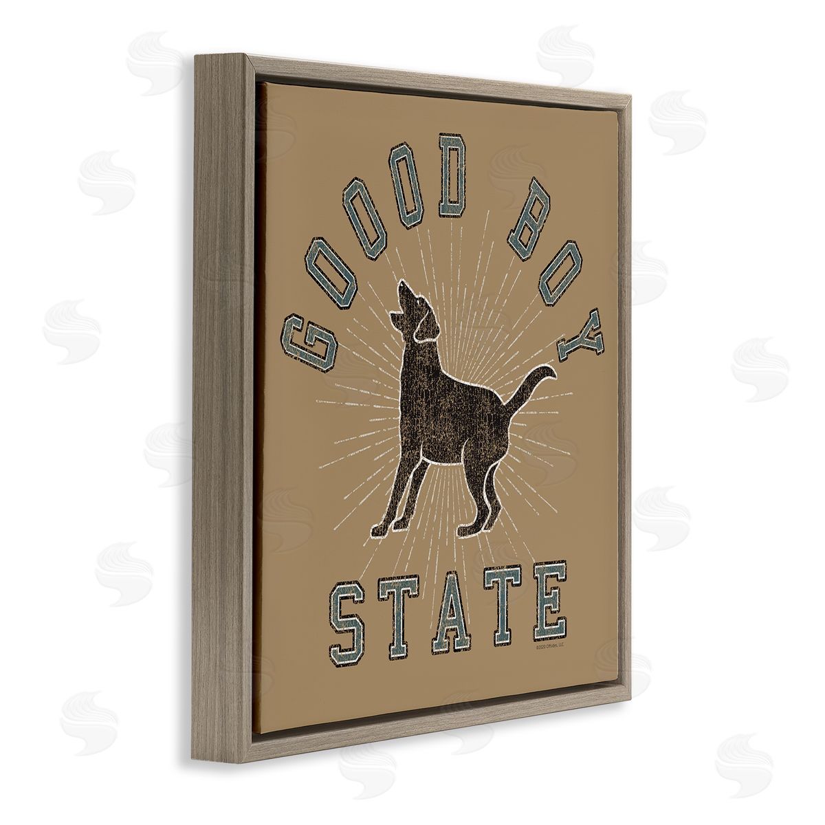 Spirit Animals/Life Is High Vintage Good Boy State Brown Floating Frame Canvas Wall Art Print