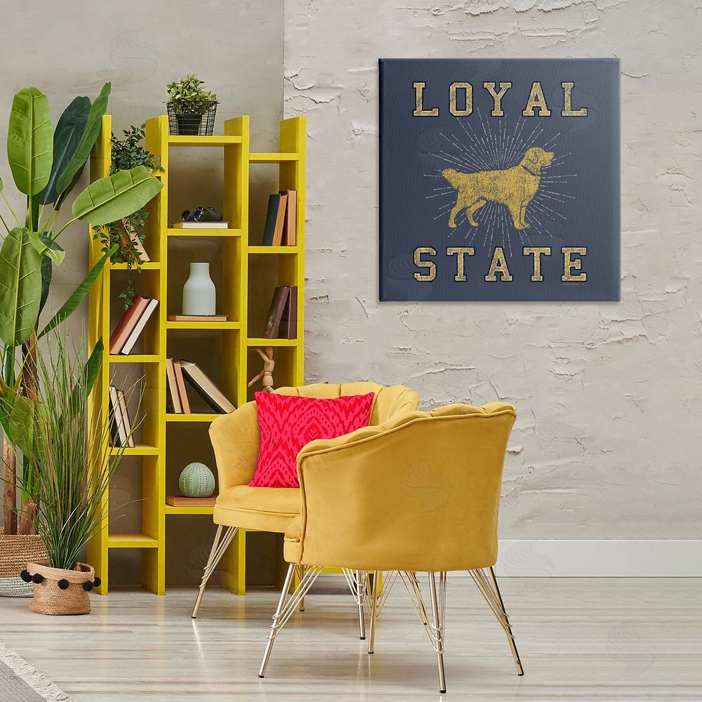 Spirit Animals/Life Is High Varsity Loyal State Canvas Wall Art Print in Room