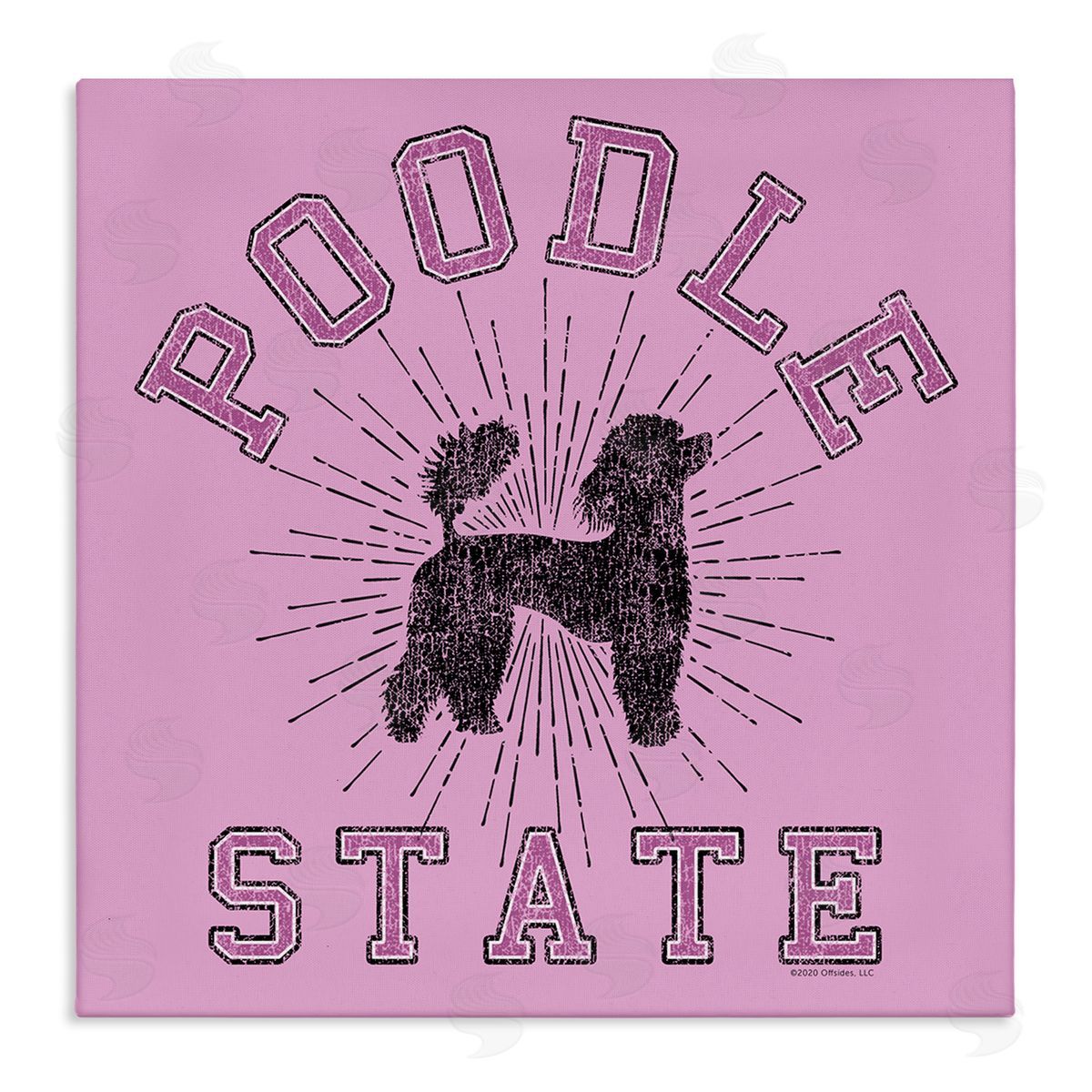 Spirit Animals/Life Is High Varsity Style Poodle State Canvas Wall Art Print