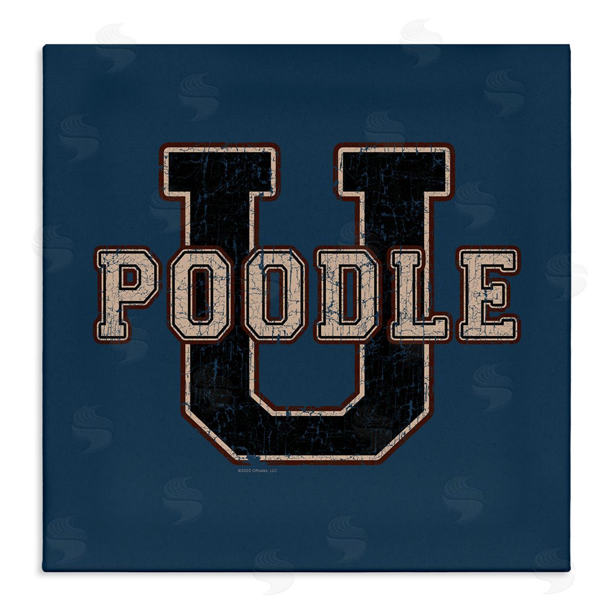 Spirit Animals/Life Is High Varsity Poodle U Canvas Wall Art Print