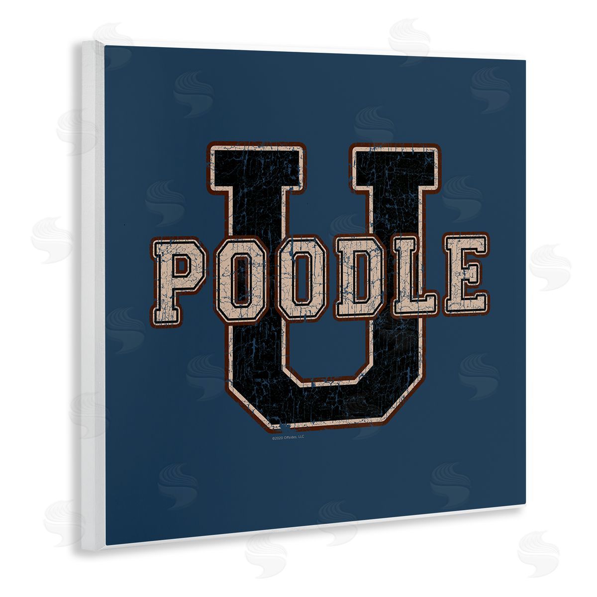 Spirit Animals/Life Is High Varsity Poodle U Wooden Wall Plaque Art Print