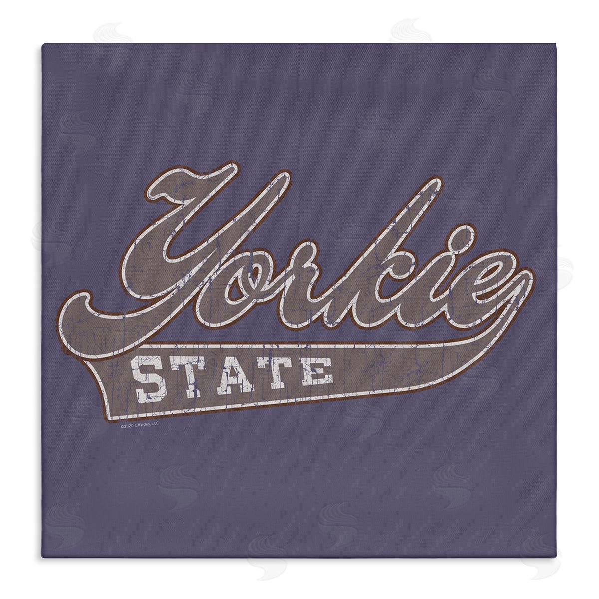 Spirit Animals/Life Is High Vintage College Yorkie State Canvas Wall Art Print