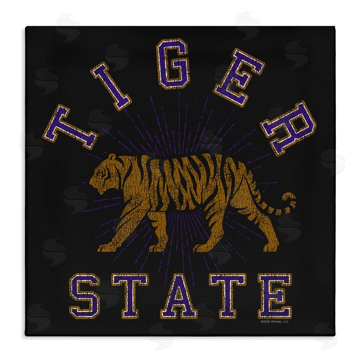 Spirit Animals/Life Is High Vintage Tiger State Canvas Wall Art Print