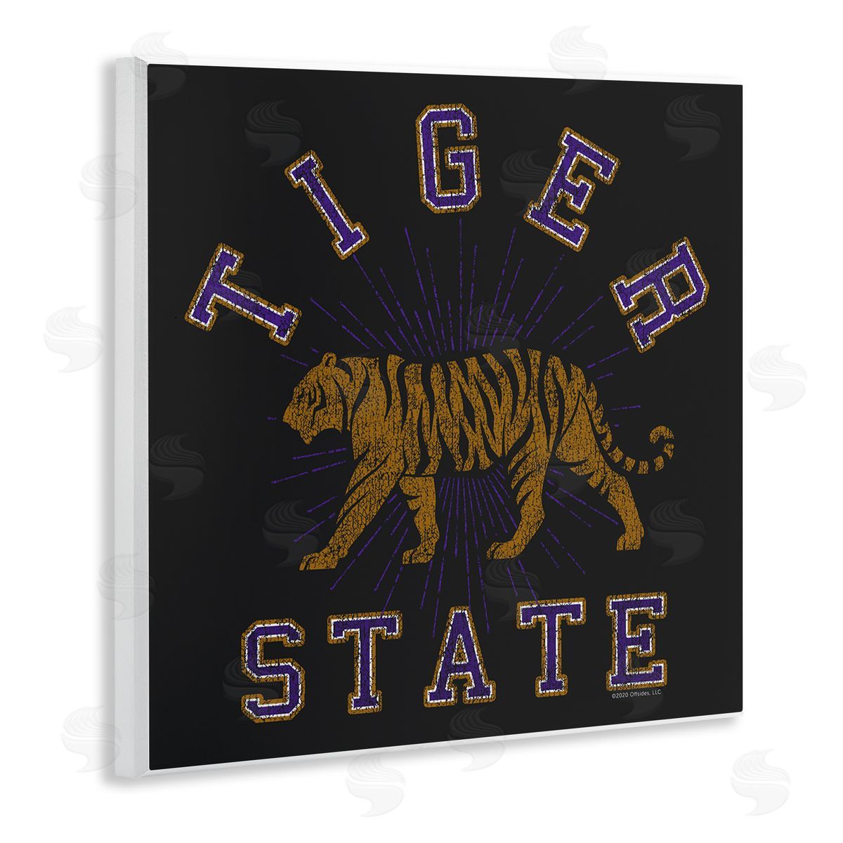 Spirit Animals/Life Is High Vintage Tiger State Wooden Wall Plaque Art Print