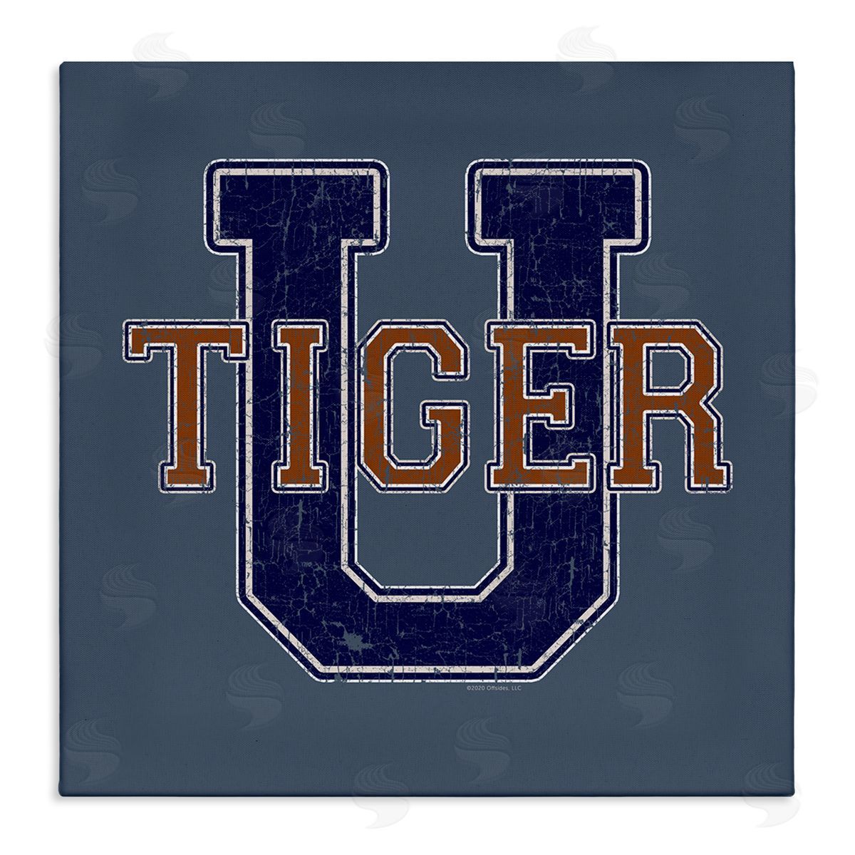 Spirit Animals/Life Is High Varsity Tiger U Vintage Canvas Wall Art Print
