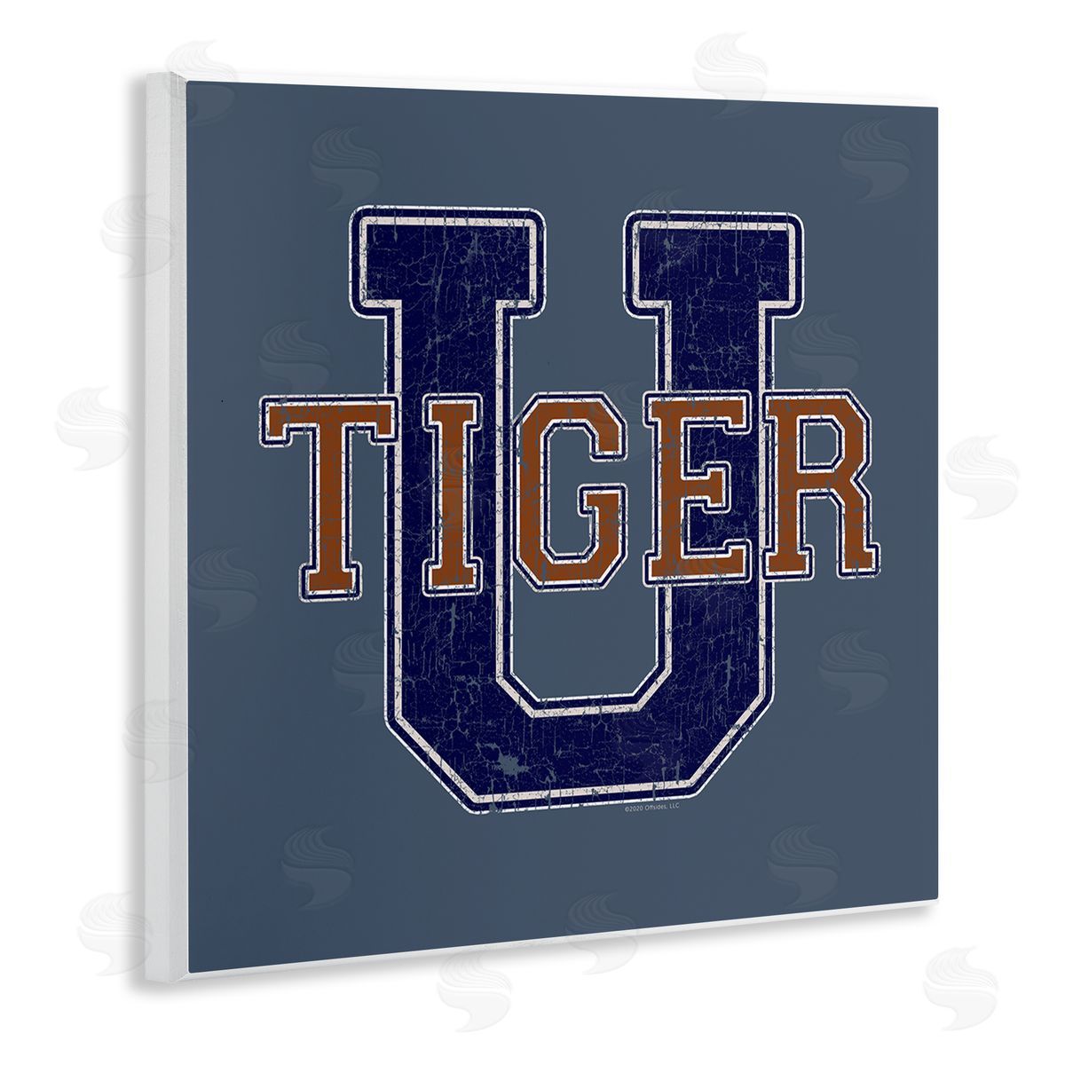 Spirit Animals/Life Is High Varsity Tiger U Vintage Wooden Wall Plaque Art Print