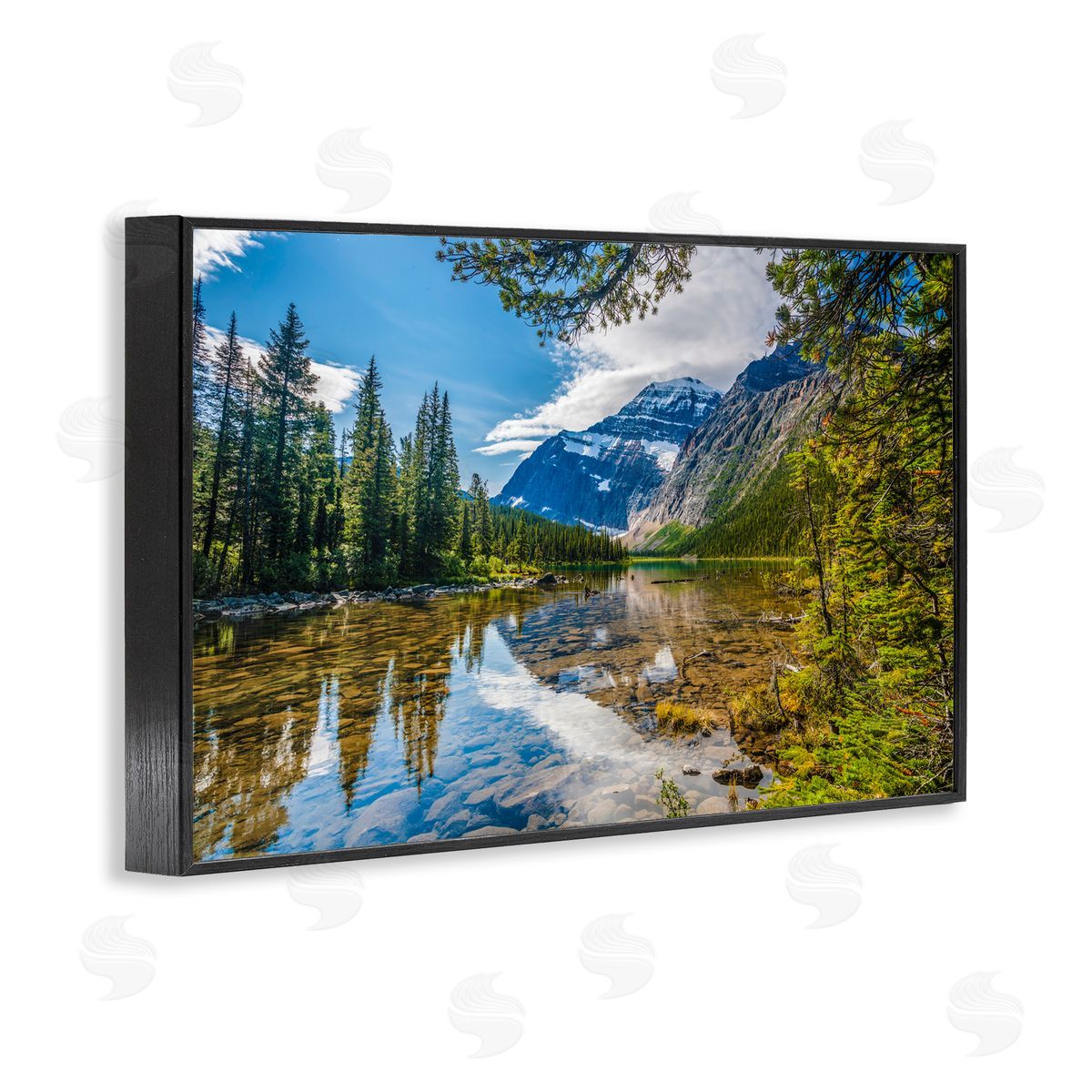 Marty Hulsebos Mountain Valley's Stream Black Framed Giclee Wall Art Print