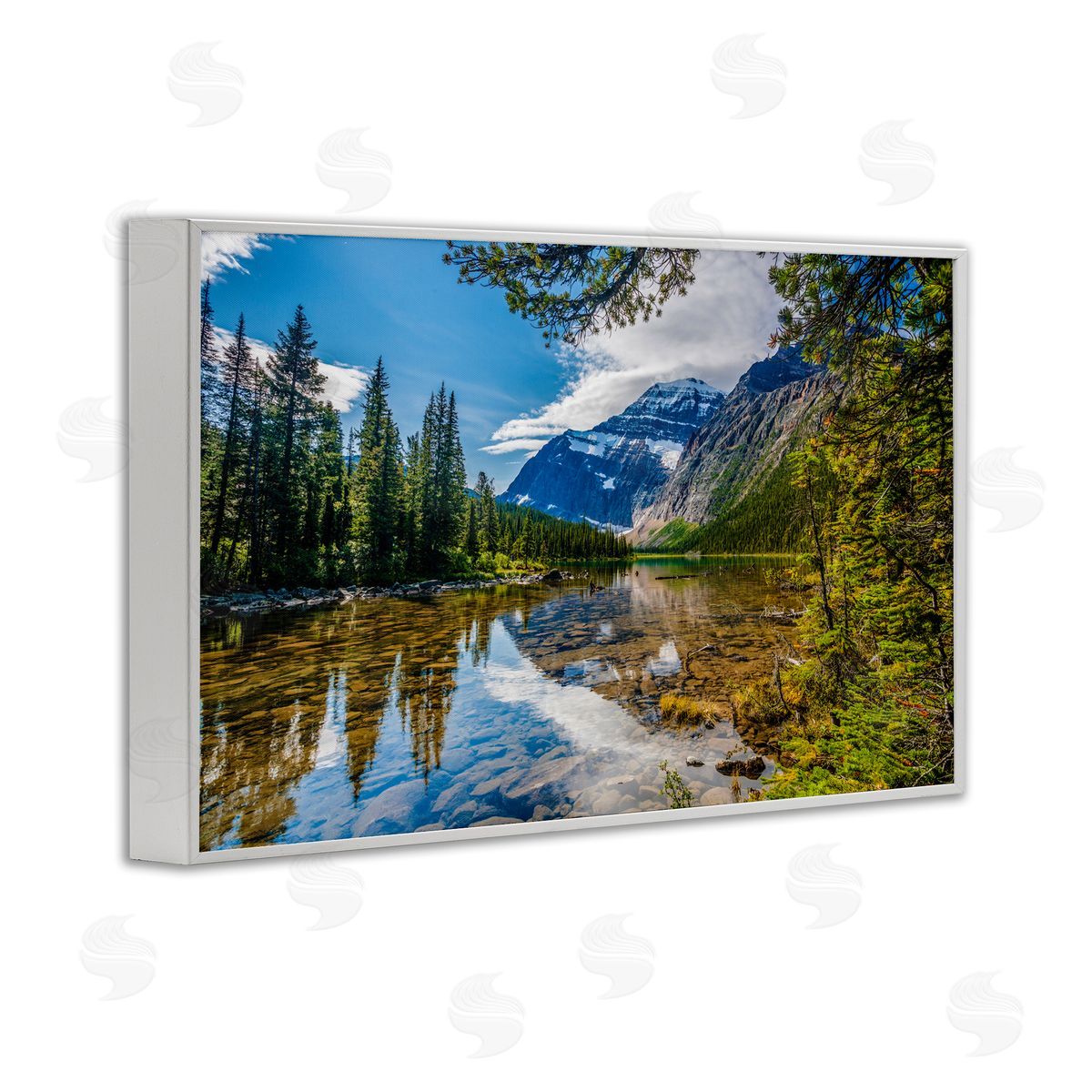 Marty Hulsebos Mountain Valley's Stream White Framed Giclee Wall Art Print