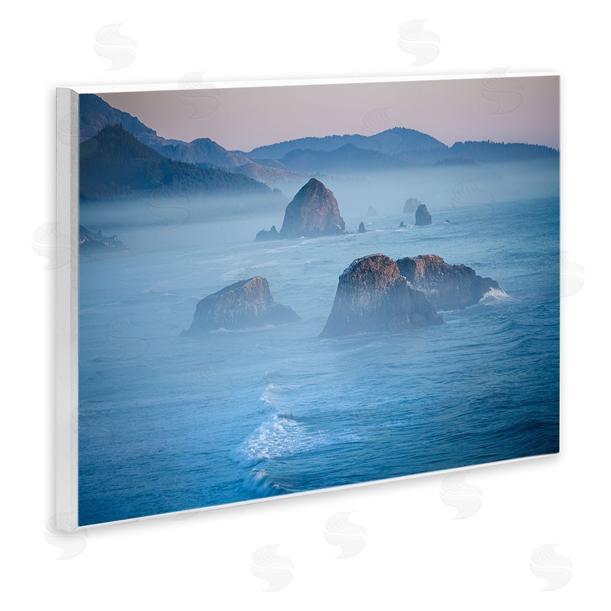 Marty Hulsebos Rocks Protruding from Sea Wooden Wall Plaque Art Print