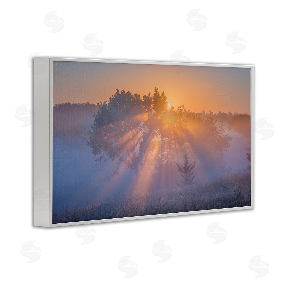 Marty Hulsebos Sun Rays Peeking Landscape White Framed Giclee Wall Art Print