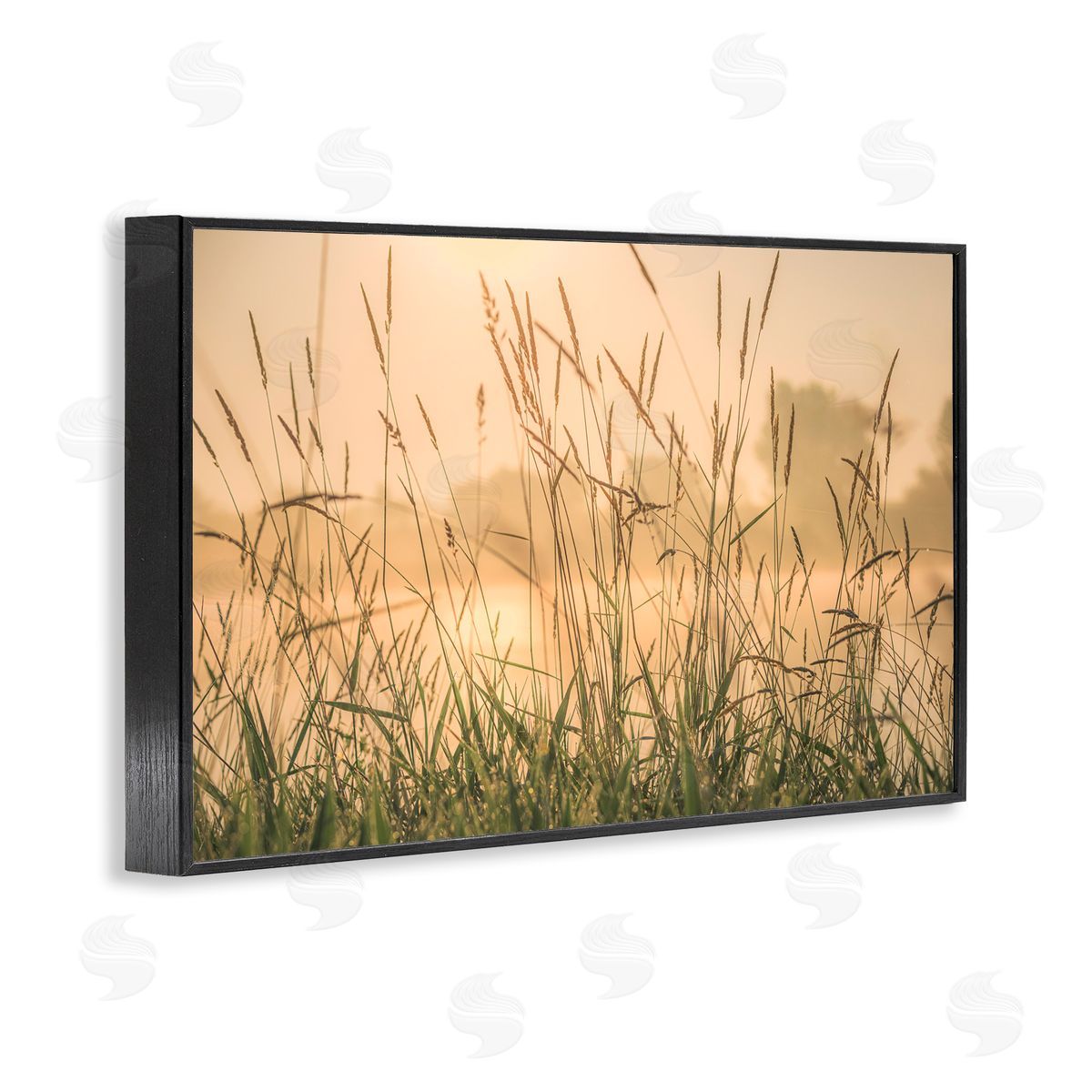 Marty Hulsebos Grassy Country Reeds Black Framed Giclee Wall Art Print