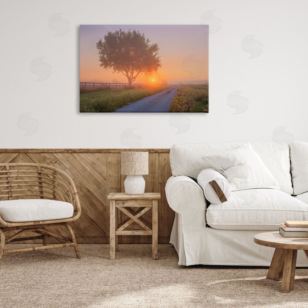 Marty Hulsebos Flower Lined Path Canvas Wall Art Print in Room
