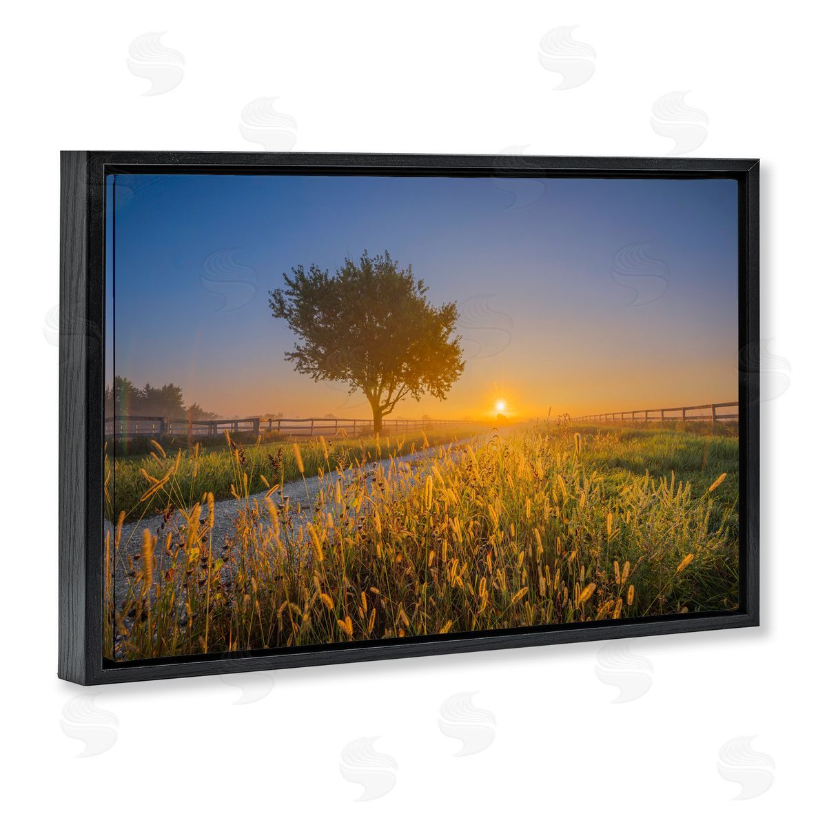 Marty Hulsebos Rising Sun Horizon Black Floating Frame Canvas Wall Art Print
