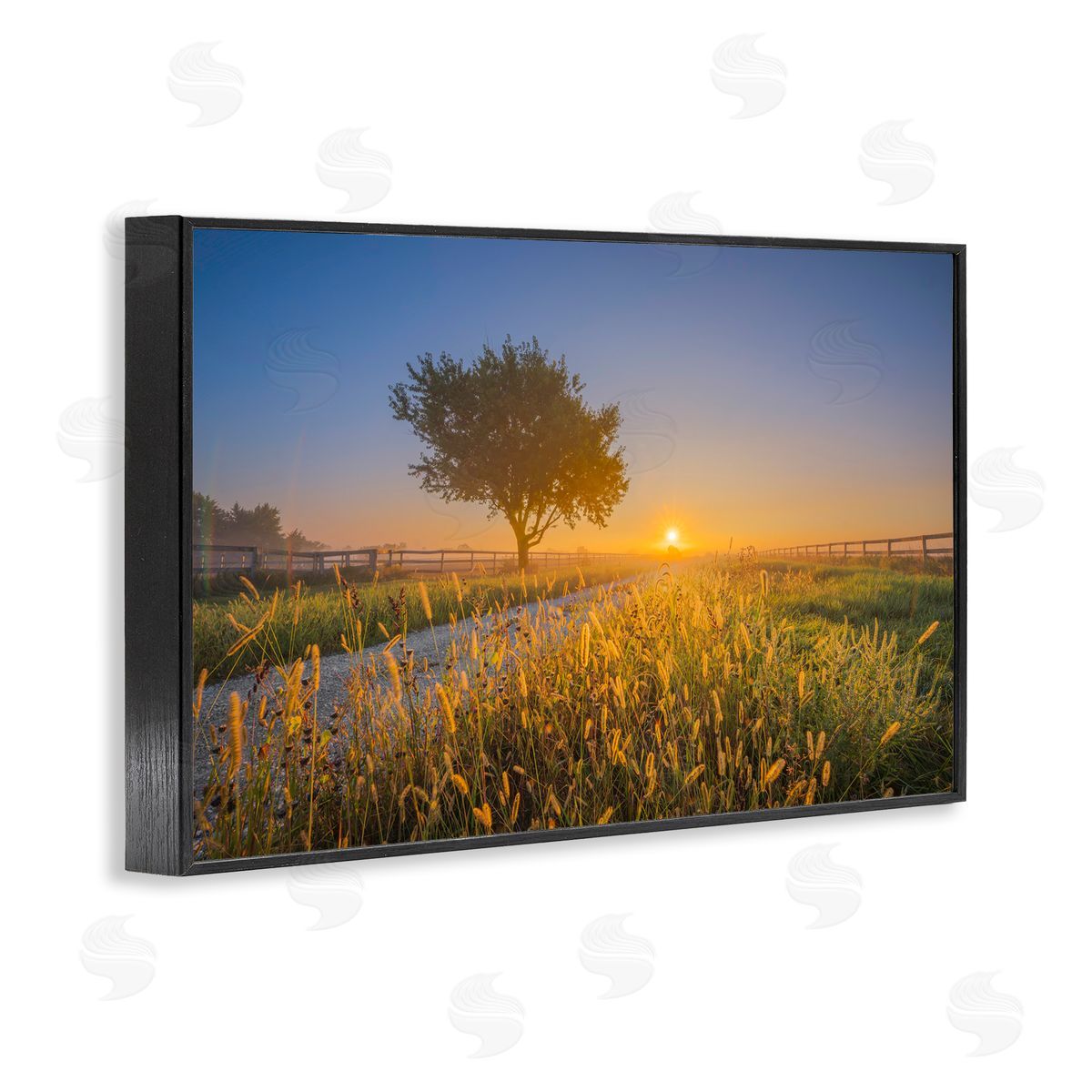 Marty Hulsebos Rising Sun Horizon Black Framed Giclee Wall Art Print