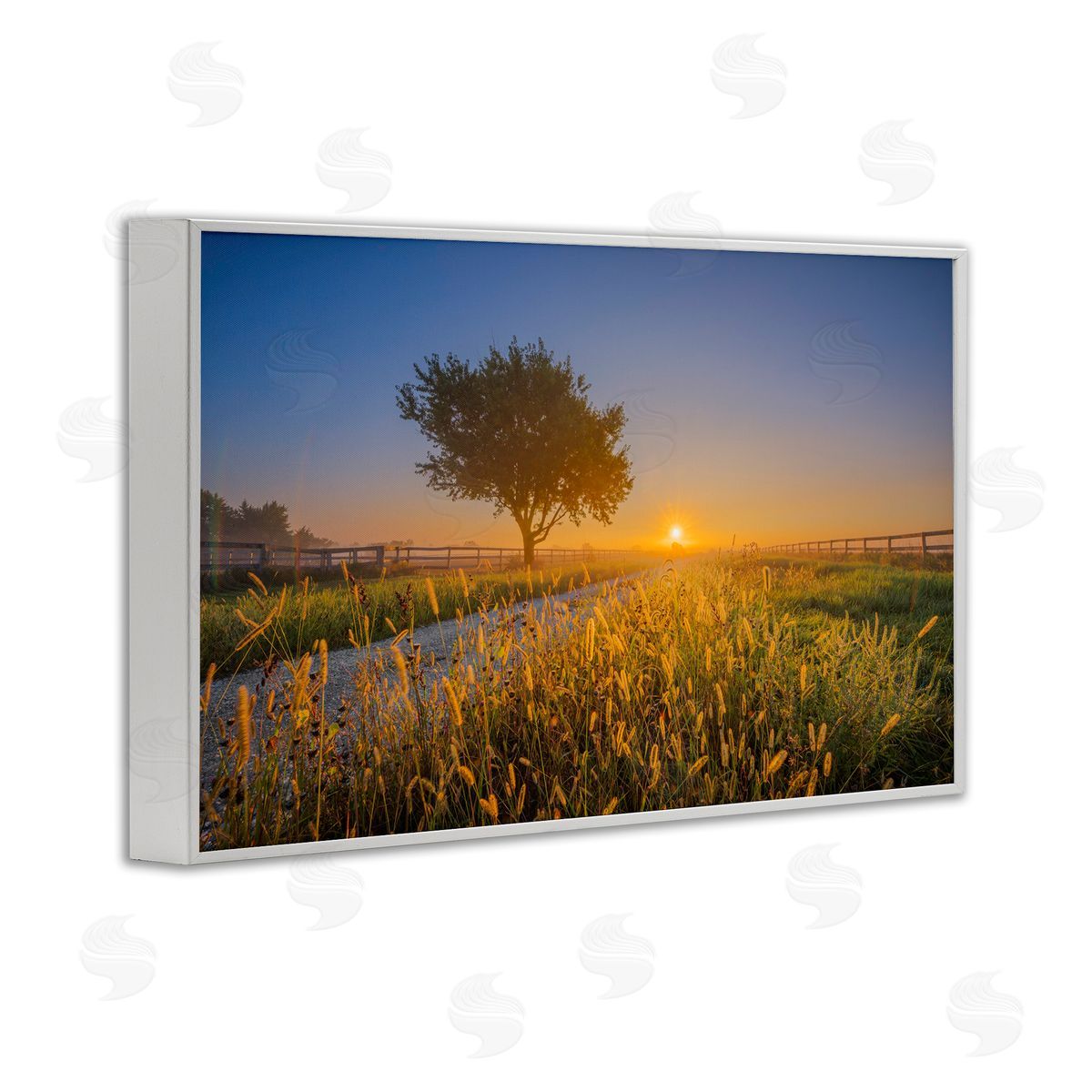 Marty Hulsebos Rising Sun Horizon White Framed Giclee Wall Art Print