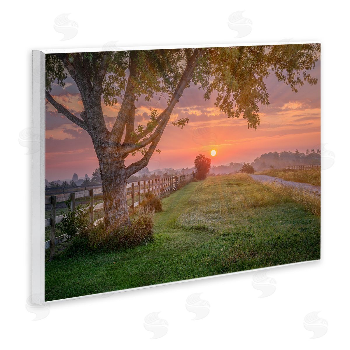 Marty Hulsebos Bold Sunrise in Countryside Wooden Wall Plaque Art Print