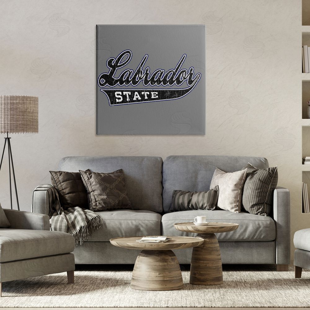 Spirit Animals/Life Is High Varsity Labrador State College Canvas Wall Art Print in Room