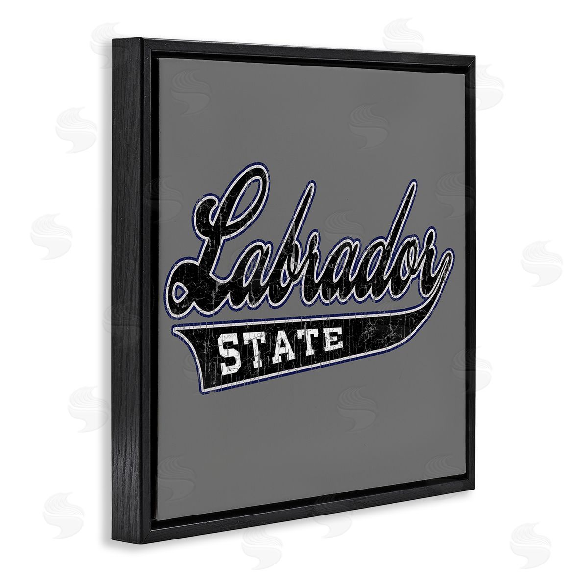 Spirit Animals/Life Is High Varsity Labrador State College Black Floating Frame Canvas Wall Art Print