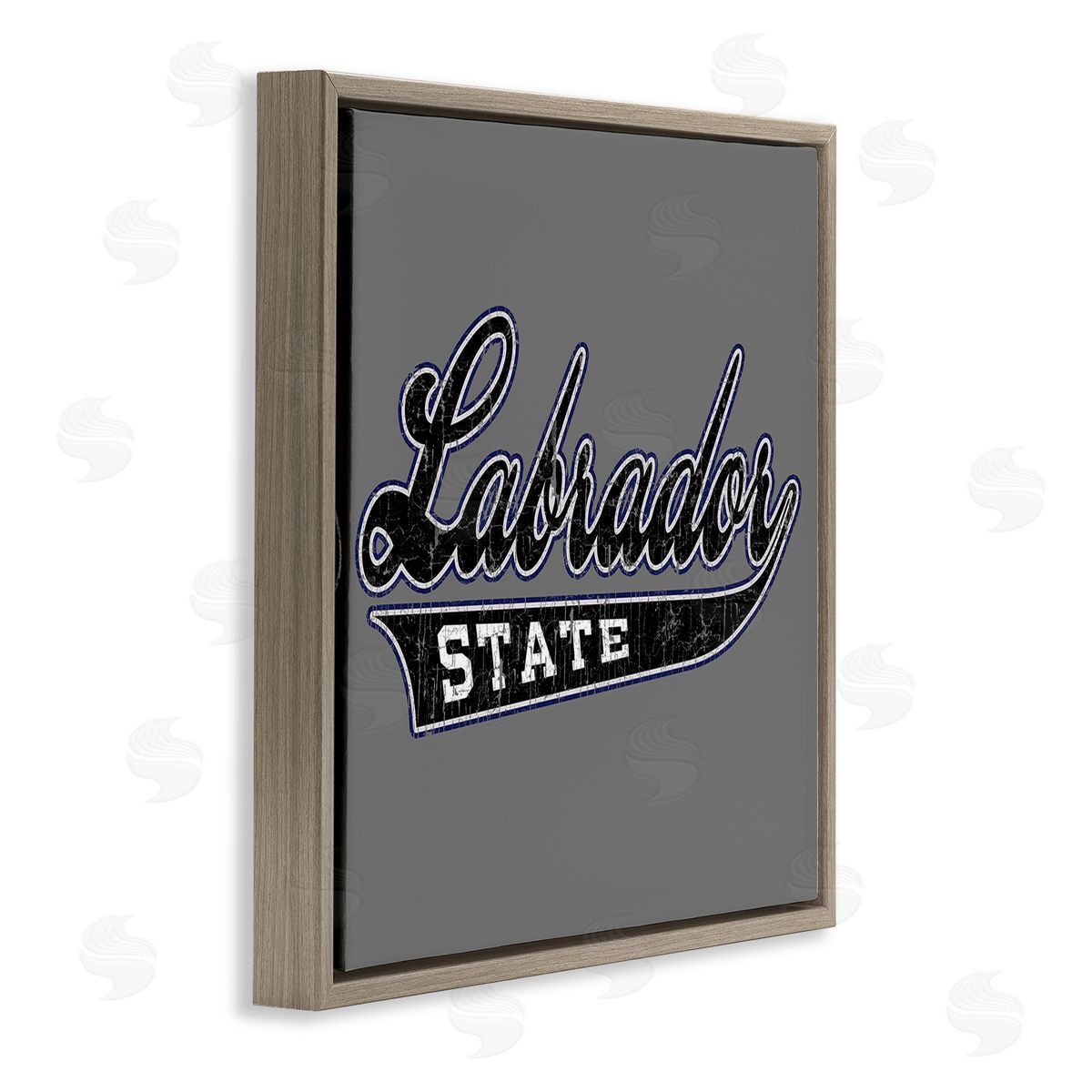 Spirit Animals/Life Is High Varsity Labrador State College Brown Floating Frame Canvas Wall Art Print