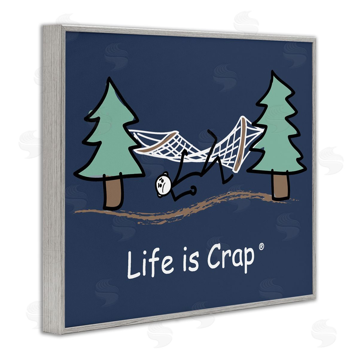 LIC Life Is Crap Hammock Gray Framed Giclee Wall Art Print