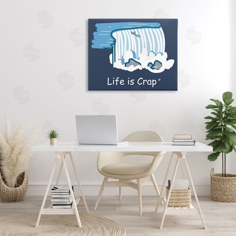 LIC Funny Canoe Falls Canvas Wall Art Print in Room