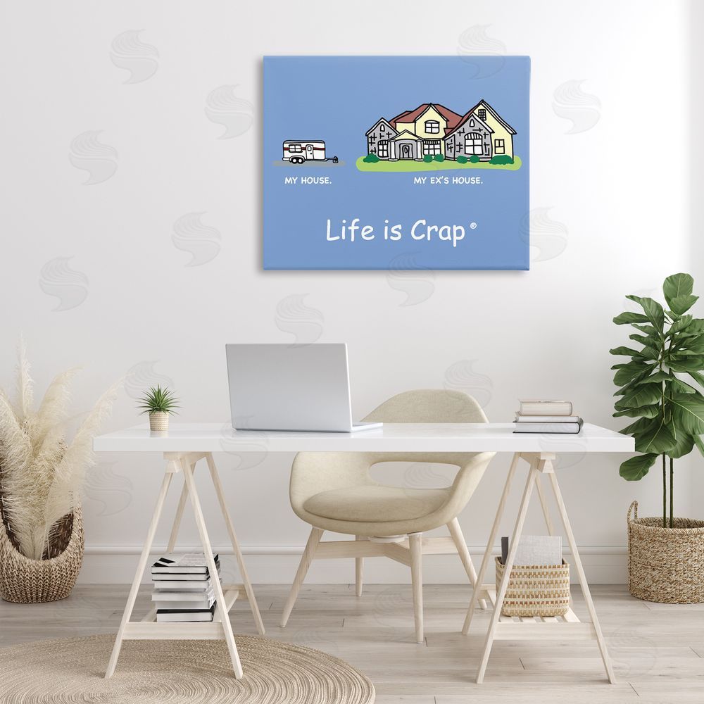 LIC Funny My House Canvas Wall Art Print in Room