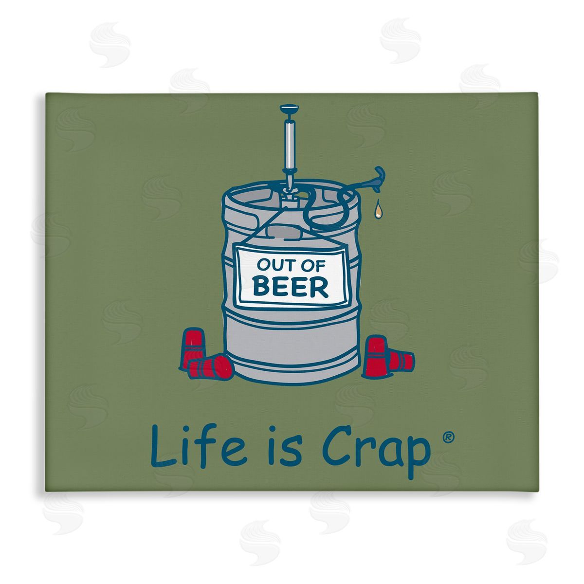 LIC Funny Empty Beer Keg Canvas Wall Art Print