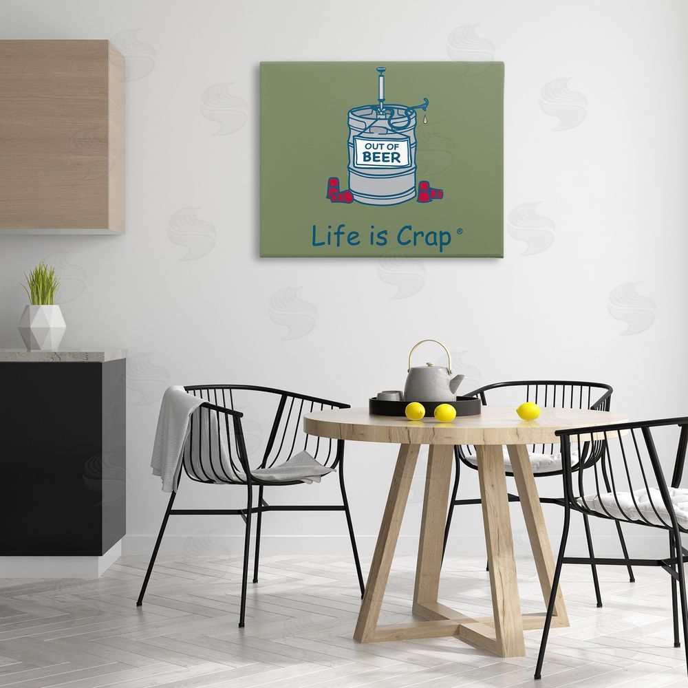 LIC Funny Empty Beer Keg Canvas Wall Art Print in Room
