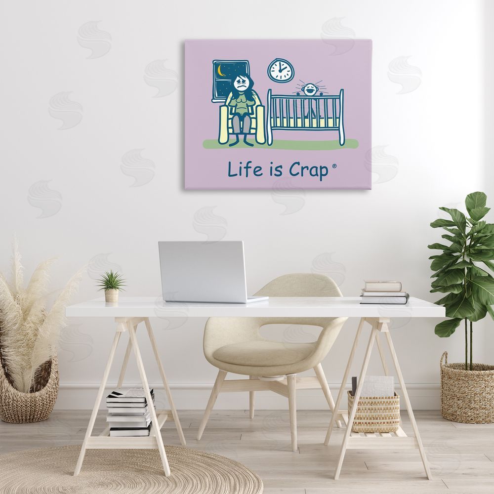 LIC Awake with Crying Baby Canvas Wall Art Print in Room