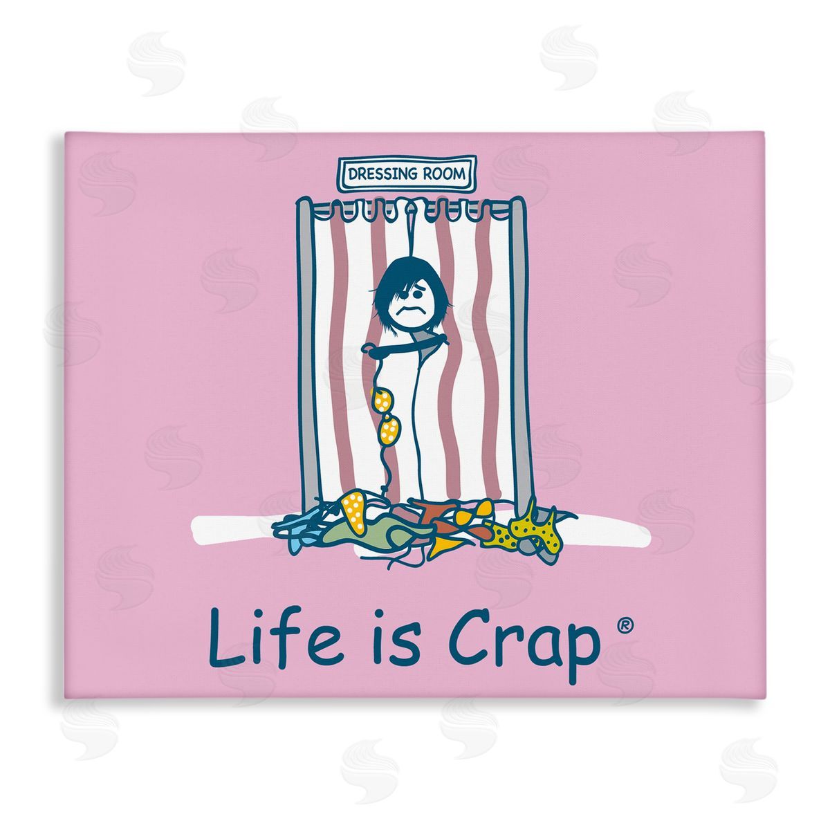 LIC Swimsuit Dressing Room Canvas Wall Art Print